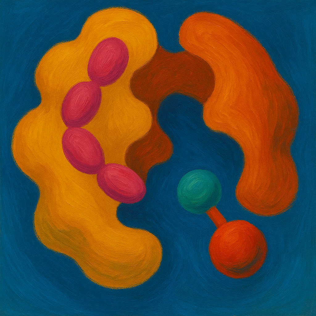 Small Molecule vs Peptide Competition for the Same Pocket